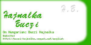 hajnalka buczi business card